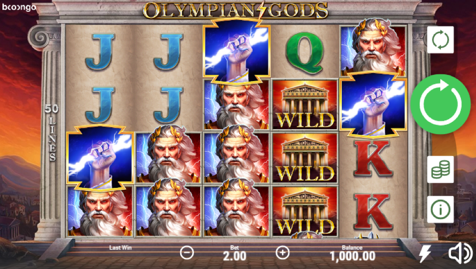 Slot machine Olympian Gods on site 4rabet