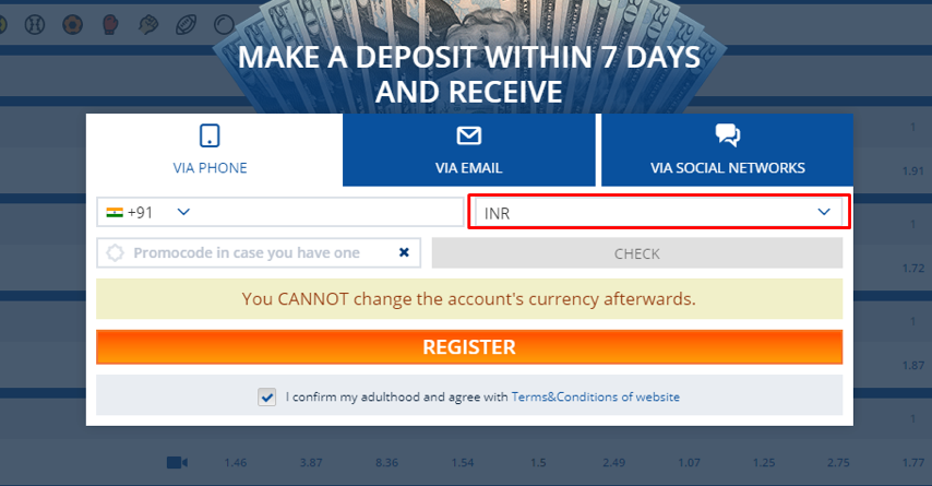open an account