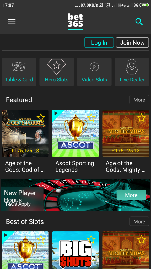 Bet365 casino app android app